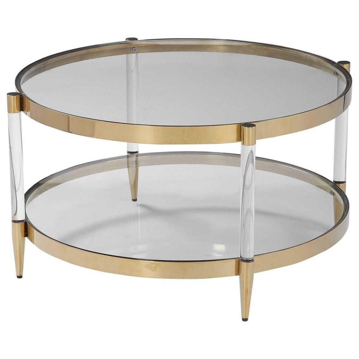 Uttermost vitya glass sales coffee table